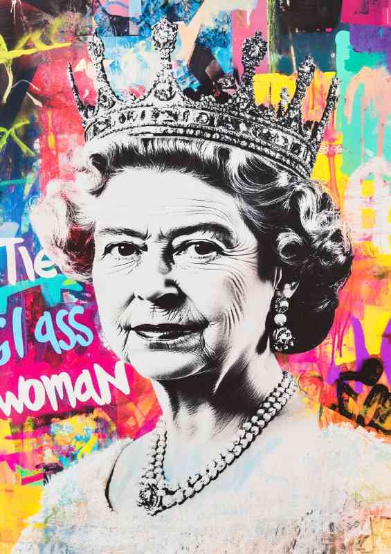 Collage the great lady queen art | Metal Poster