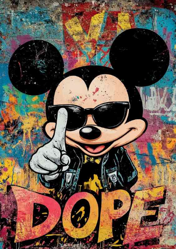 Dope mouse street graffiti art | Di-Bond