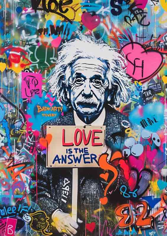 Einstein love is the answer | Metal Poster