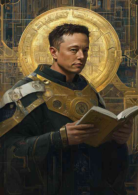 Elon Musk as an Orthodox icon | Poster