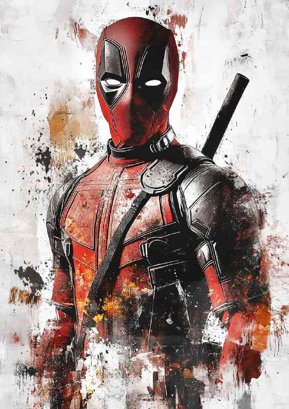 Exposed style deadpool graffiti | Metal Poster