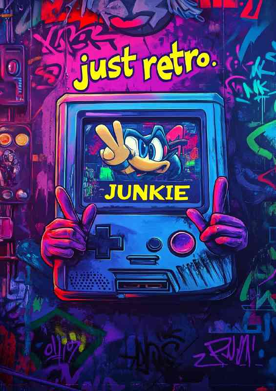 Game console graffiti retro | Canvas