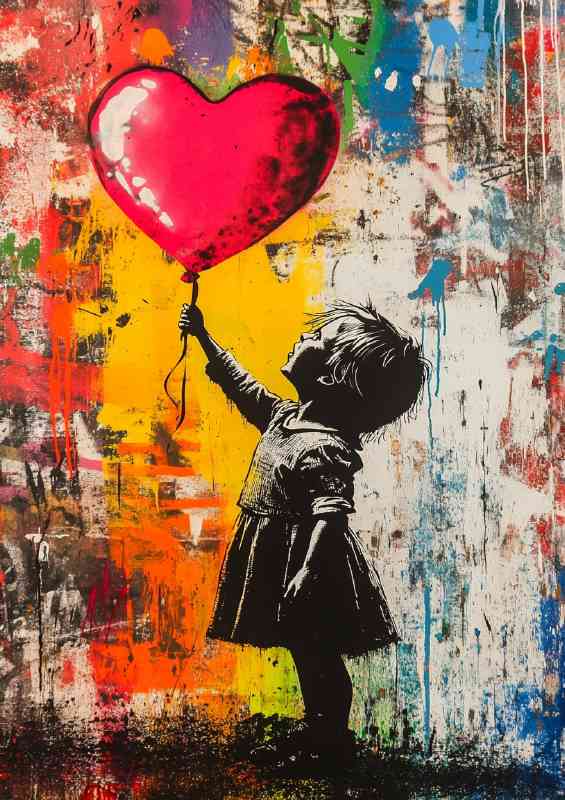 Learning to let go red balloon | Canvas