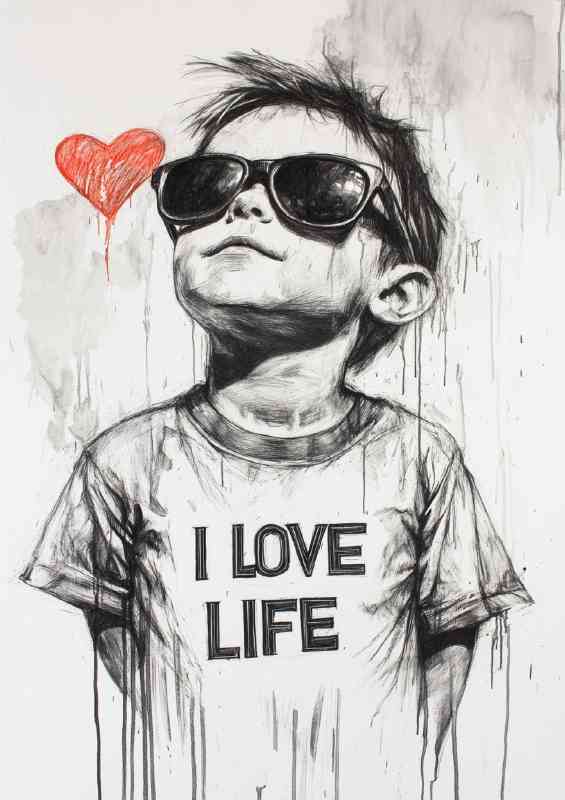 Loving life hearts and street mix | Poster