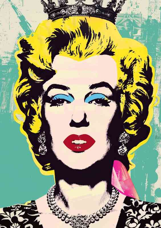 Marilyn Monroe as the Queen of England | Metal Poster