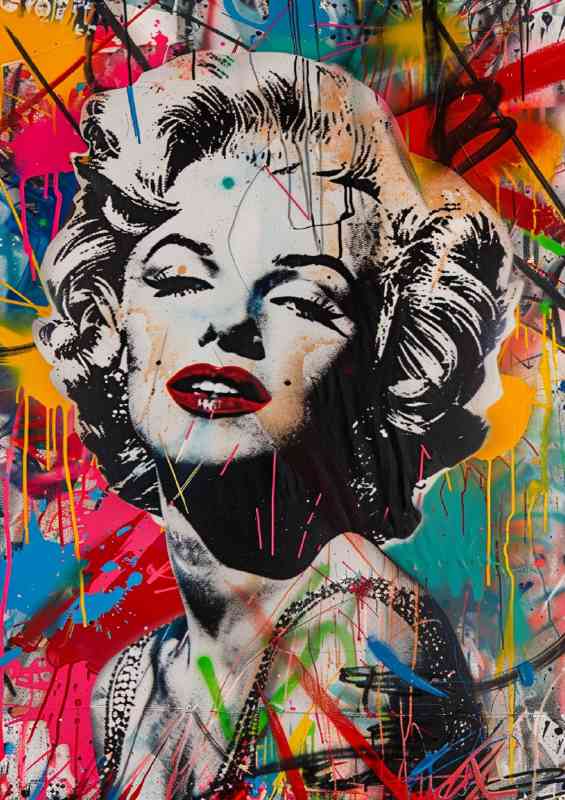 Marilyn Monroe in the style of graffiti | Canvas