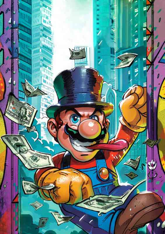 Money man magazine street art | Canvas