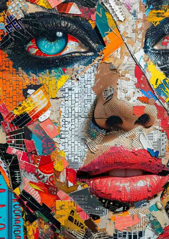 Montage of a face painting art | Canvas