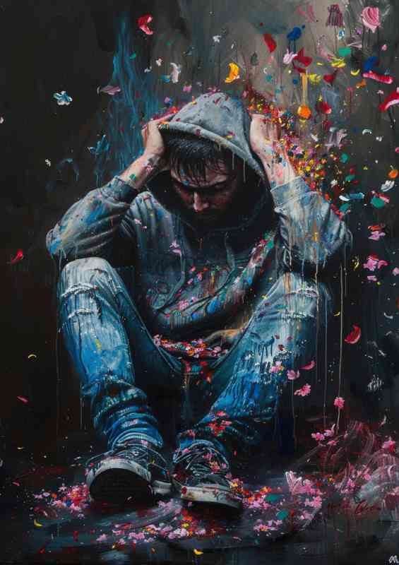 Splashed hoodie art | Canvas