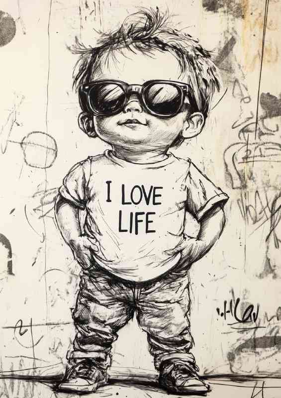 The coolest street kid in glasses | Poster