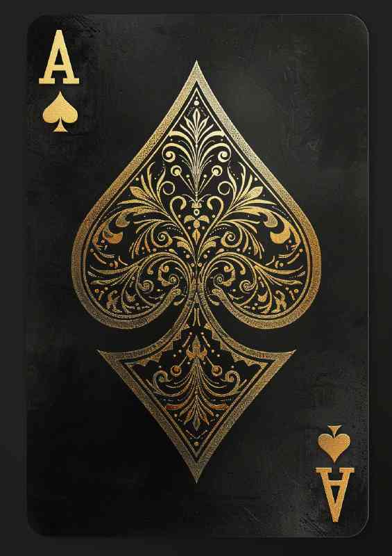 The golden ace of spades | Metal Poster