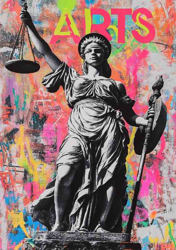 The lady justice graffiti | Canvas