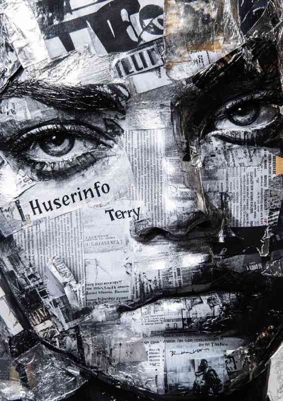 The paper face cutouts style | Poster
