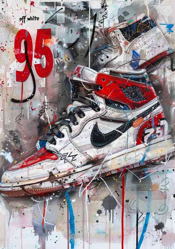 WHite sneekers atreet art | Di-Bond