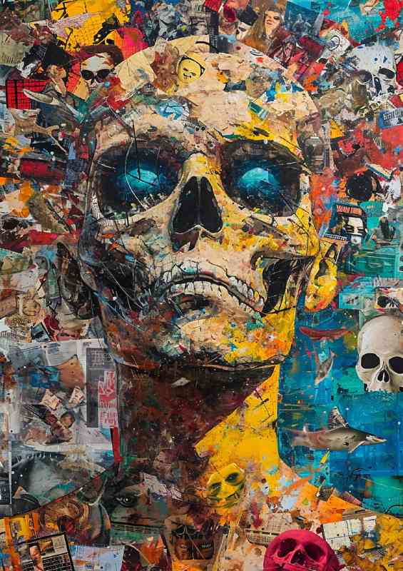 Zombie graffiti head | Metal Poster
