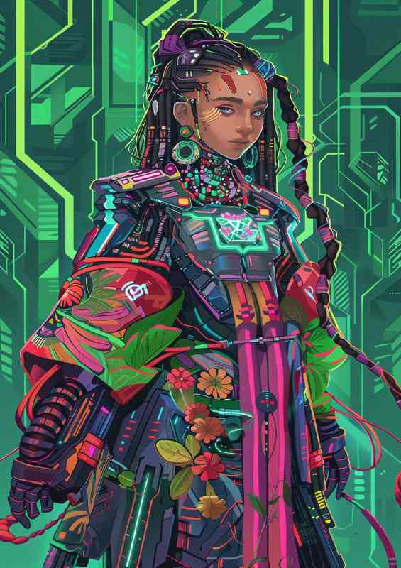 Cyberpunk style girl | Poster