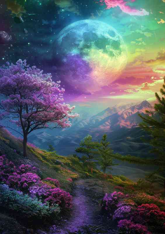 Path leads to an alien planet | Metal Poster
