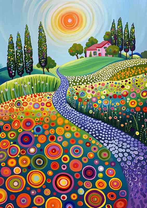 Polka dot path circled fields | Canvas