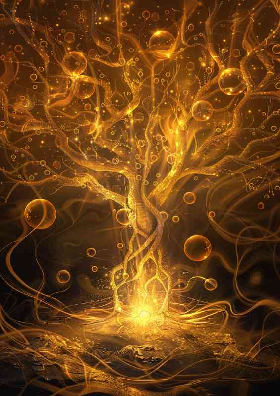 Glod tree of life | Metal Poster