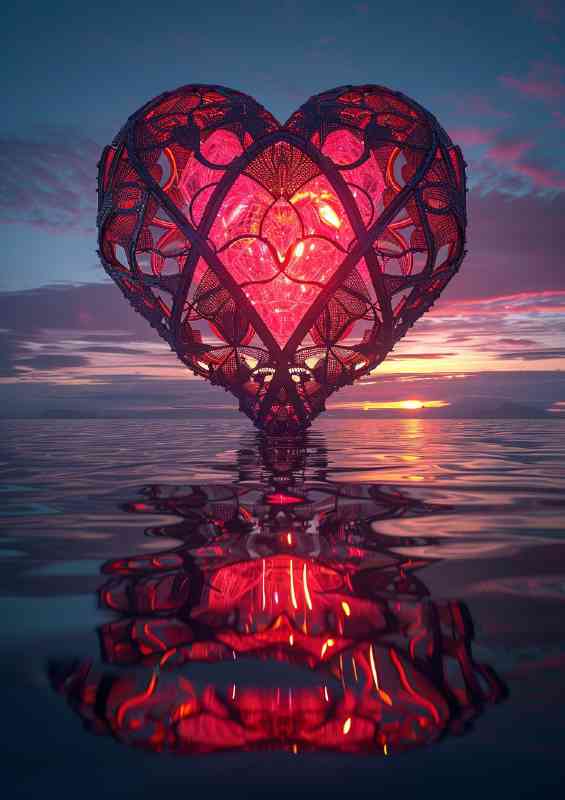 Heart structure in the sea | Di-Bond