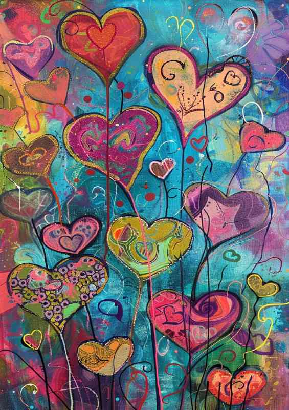 The painted heart | Poster