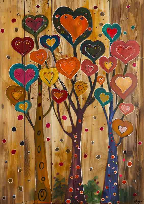 Whimsical love tree | Metal Poster