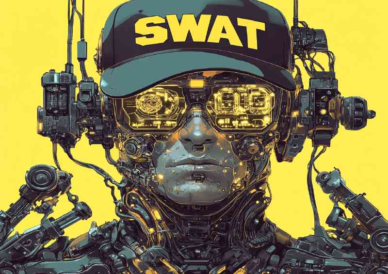 Close up robot swat | Poster