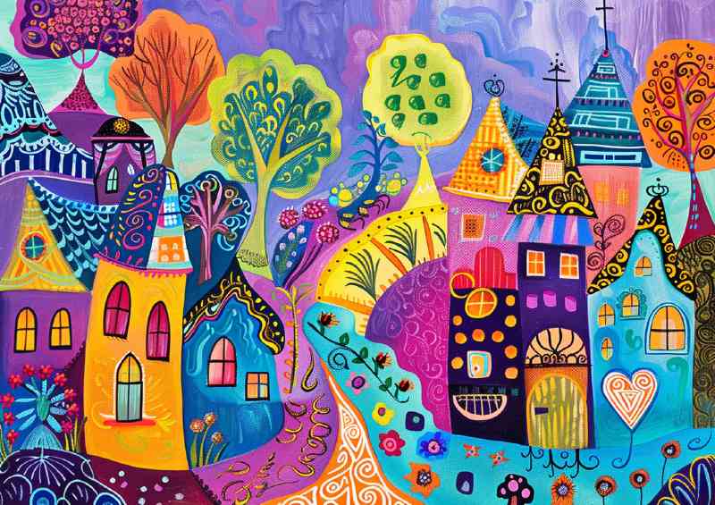 Colours village life | Di-Bond