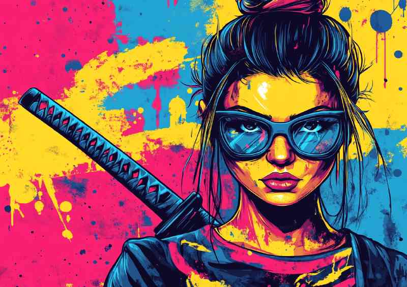 Crazy Samurai girl | Di-Bond
