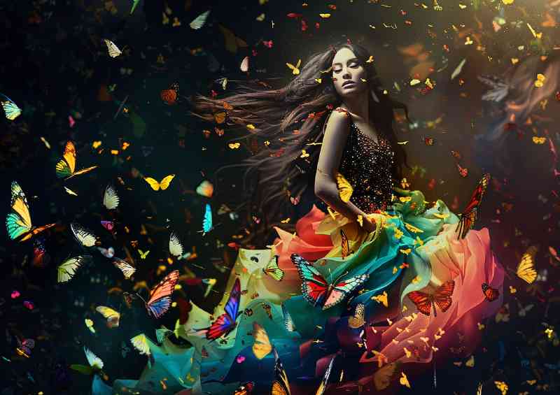Dancing with butterfiles | Poster