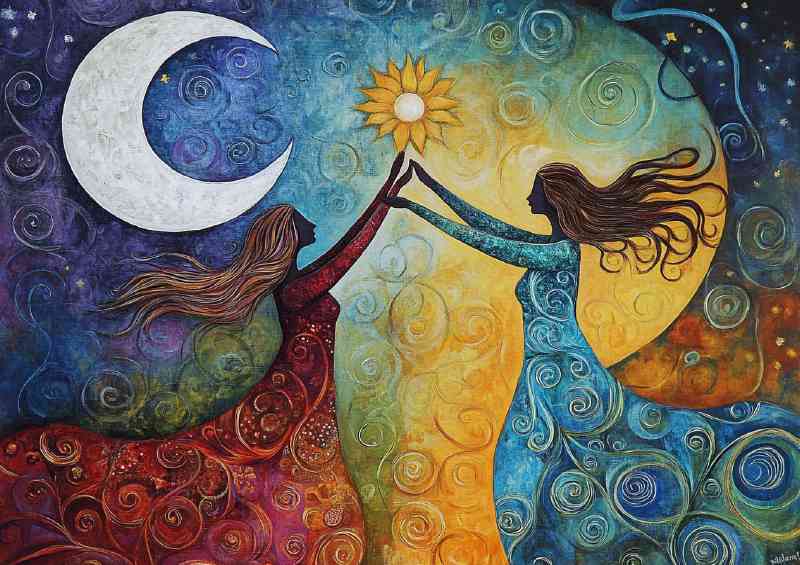 Ladies holding hands abstract | Canvas