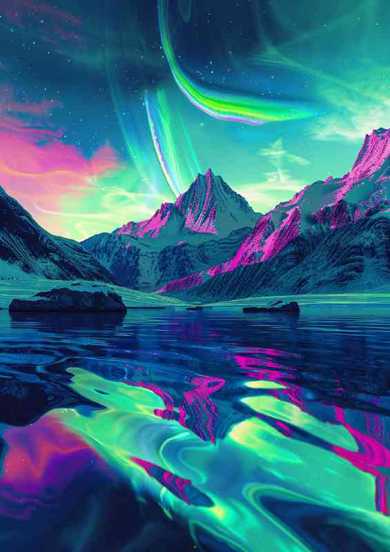 The Northern Lights in Color | Metal Poster