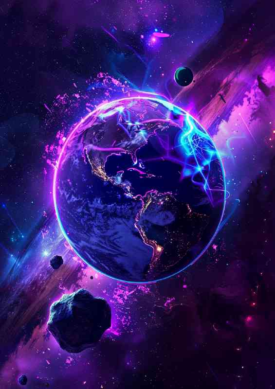 The planet with meteor rocks | Poster