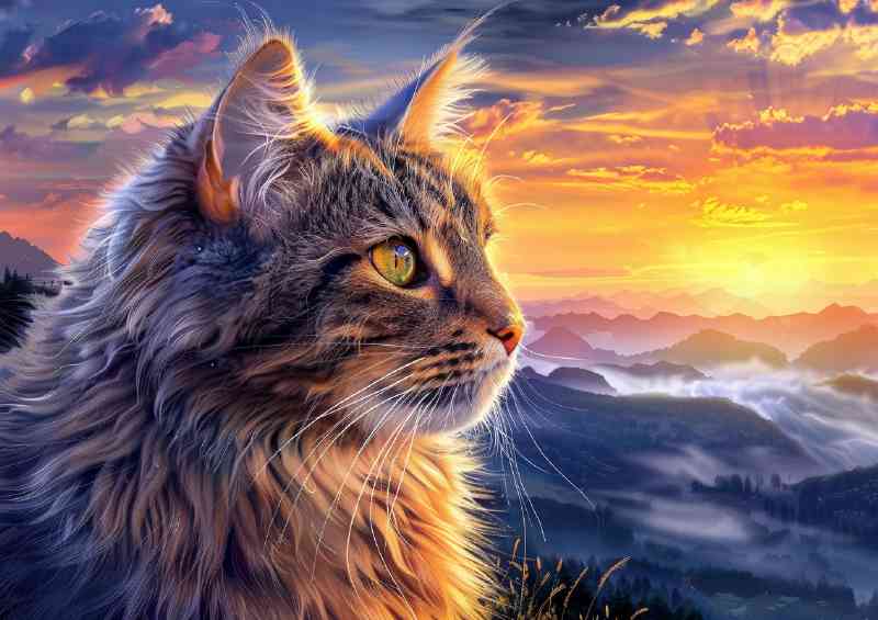 Cat with the golden eyes | Metal Poster