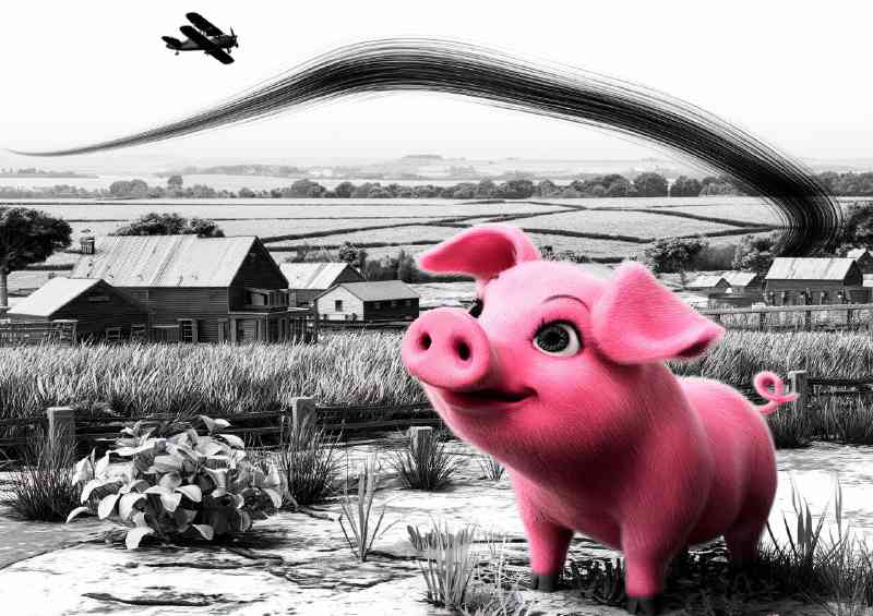 The pink pig picture | Canvas