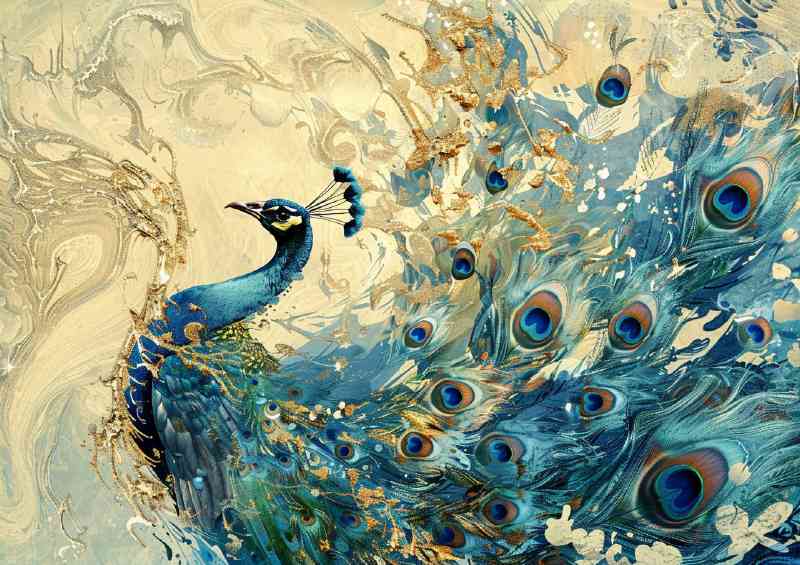 Majestic Peacock with feathers | Poster