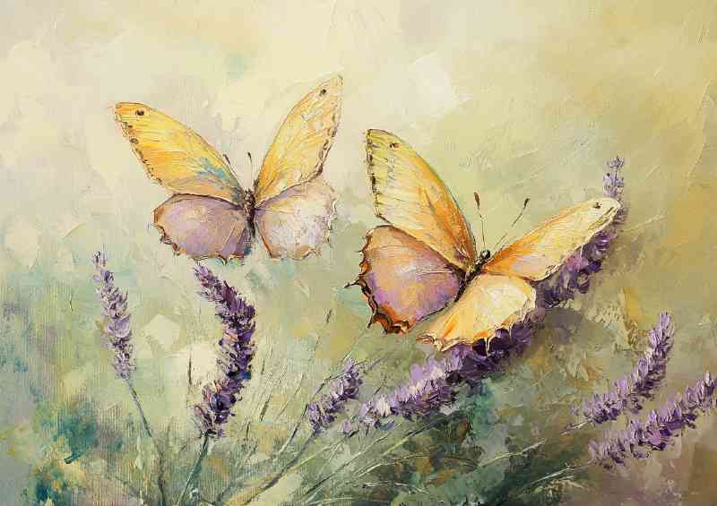 Lavender fields with butterflies | Di-Bond