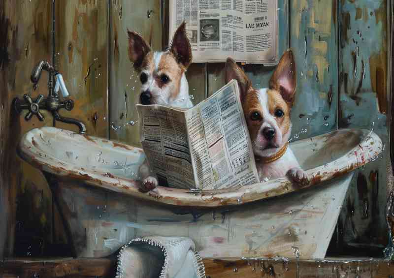 Best friends taking a bath surreal | Di-Bond