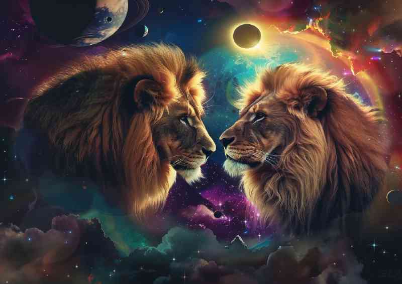 The power of love two lions | Canvas