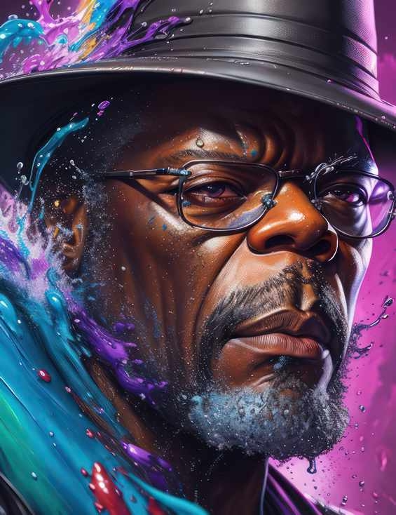 Samuel L Jackson with nice colours | Canvas