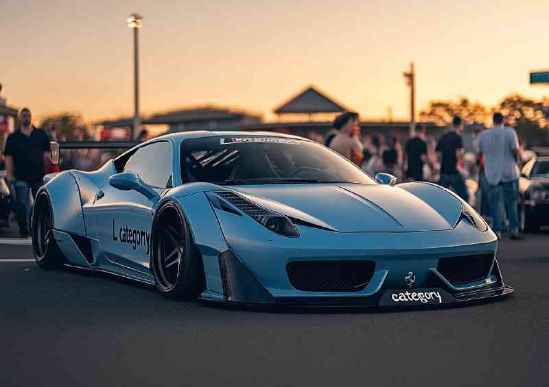 Ferrari 458 with a widebody kit star of the show | Metal Poster