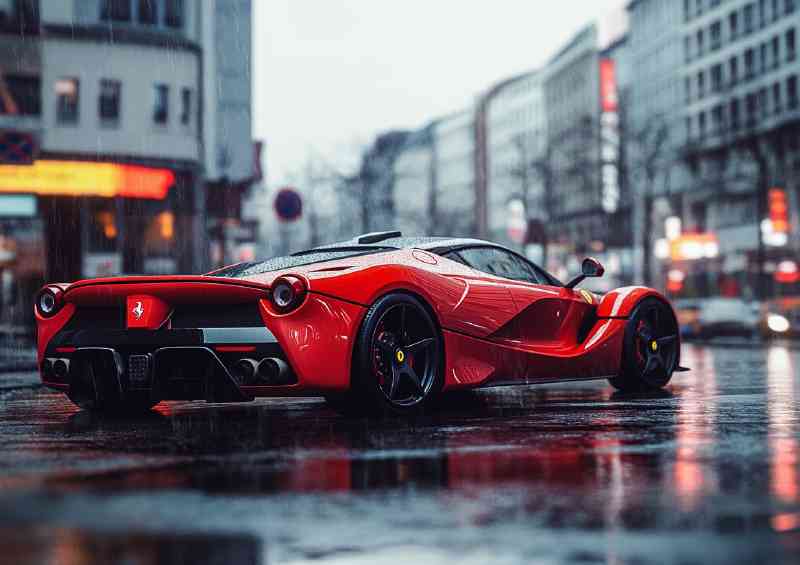 Ferrari LaFerrari in Red | Poster