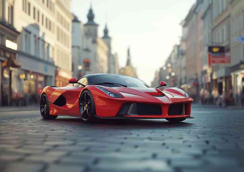 Ferrari LaFerrari red with black details | Canvas