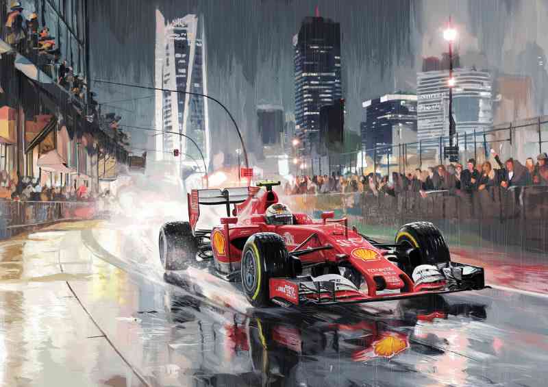 Formula one painting street scene | Di-Bond