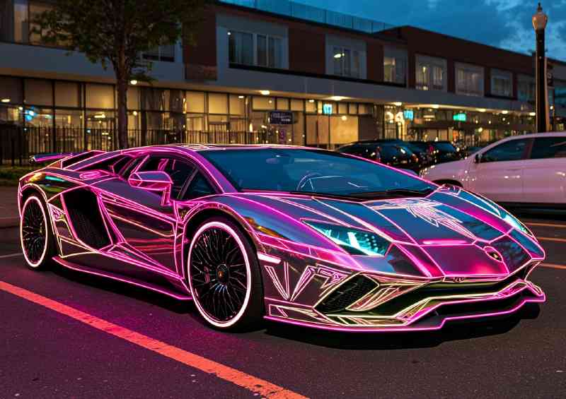 Full body shot of an tron style lambo | Canvas