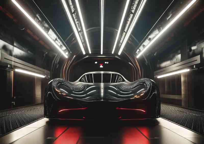 Hyper super car in the wind tunnel | Metal Poster