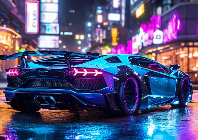 Lamborghini Aventador on the streets | Poster