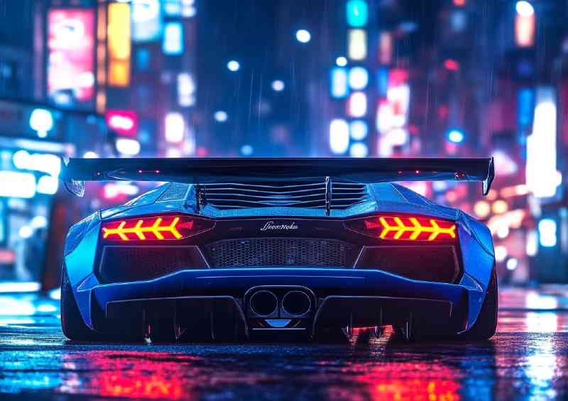 Lamborghini Aventador with wide body kit | Poster