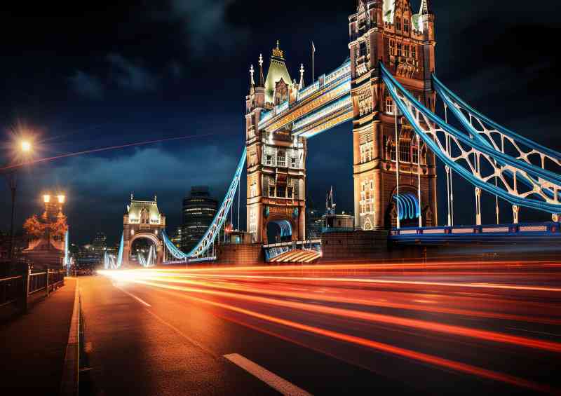 Tower bridge in london bright lights | Di-Bond