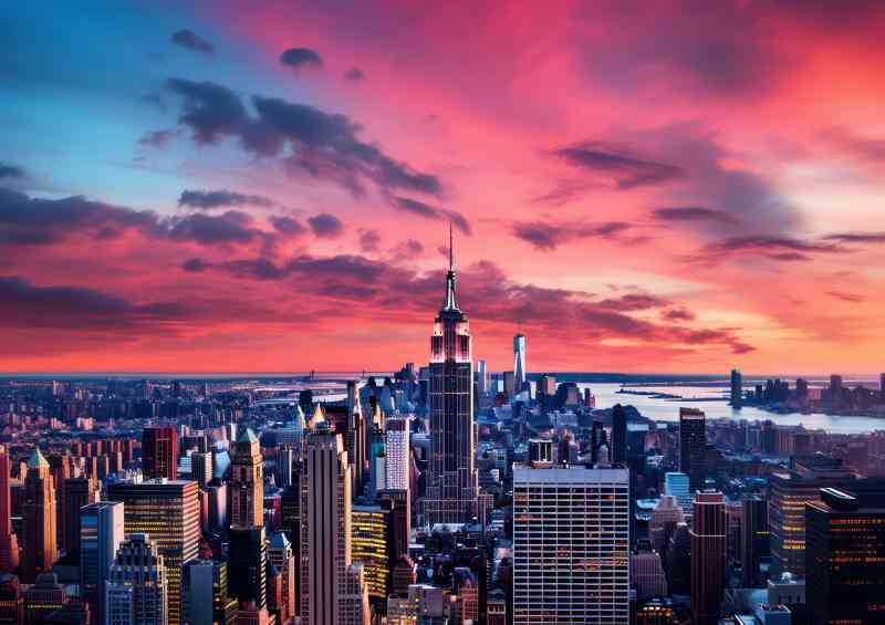 West sice views of the empire state building | Poster